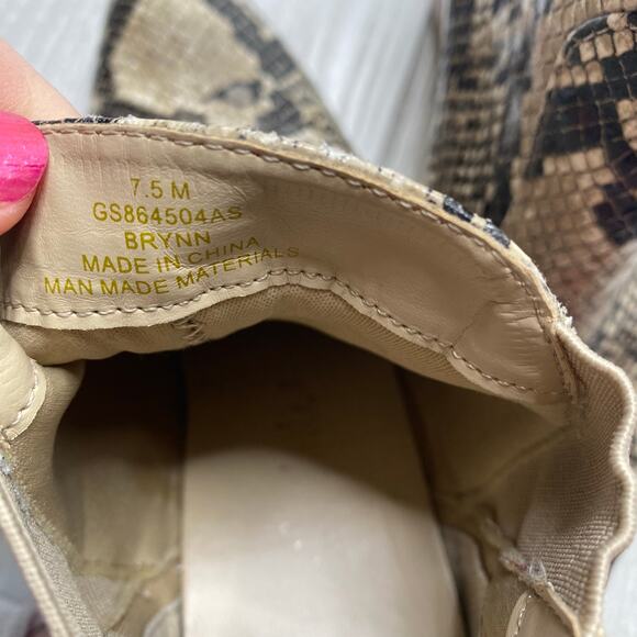 Altar'd State Women's Brynn Snake Print Faux Leather Slip On Boots Size 7.5 - Picture 2 of 10